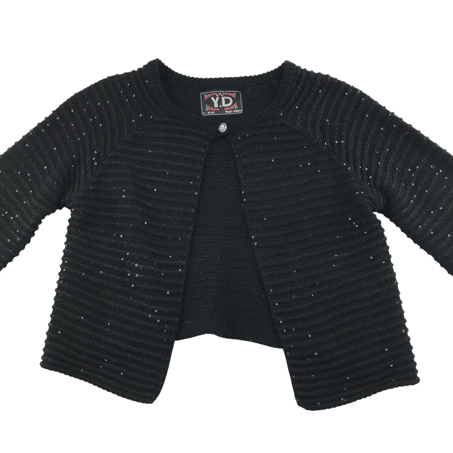 YD Cardigan 9-10 Years Black Knit with Sequins