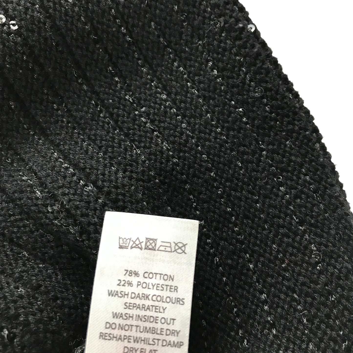 YD Cardigan 9-10 Years Black Knit with Sequins