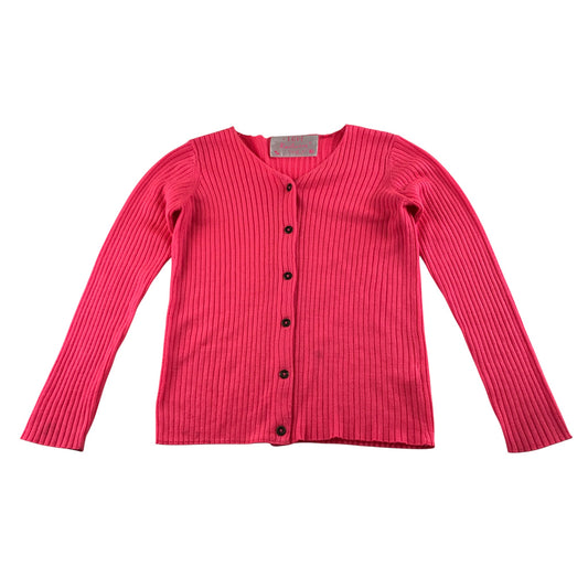 Tu Cardigan 8-9 Years Pink Rib Knit Button Up