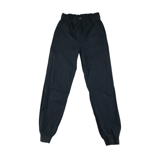 John Lewis trousers 11-12 years navy pull on cuffed legs