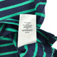 George T-shirt Age 5 Navy Green Stripy Long Sleeve Cotton