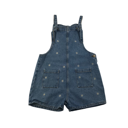 John Lewis dungaree shorts 10-11 years blue denim plain cotton