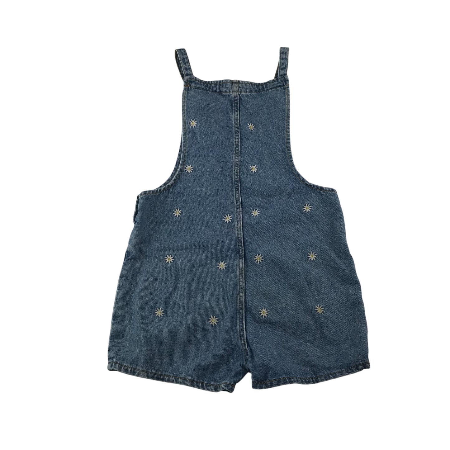 John Lewis dungaree shorts 10-11 years blue denim plain cotton