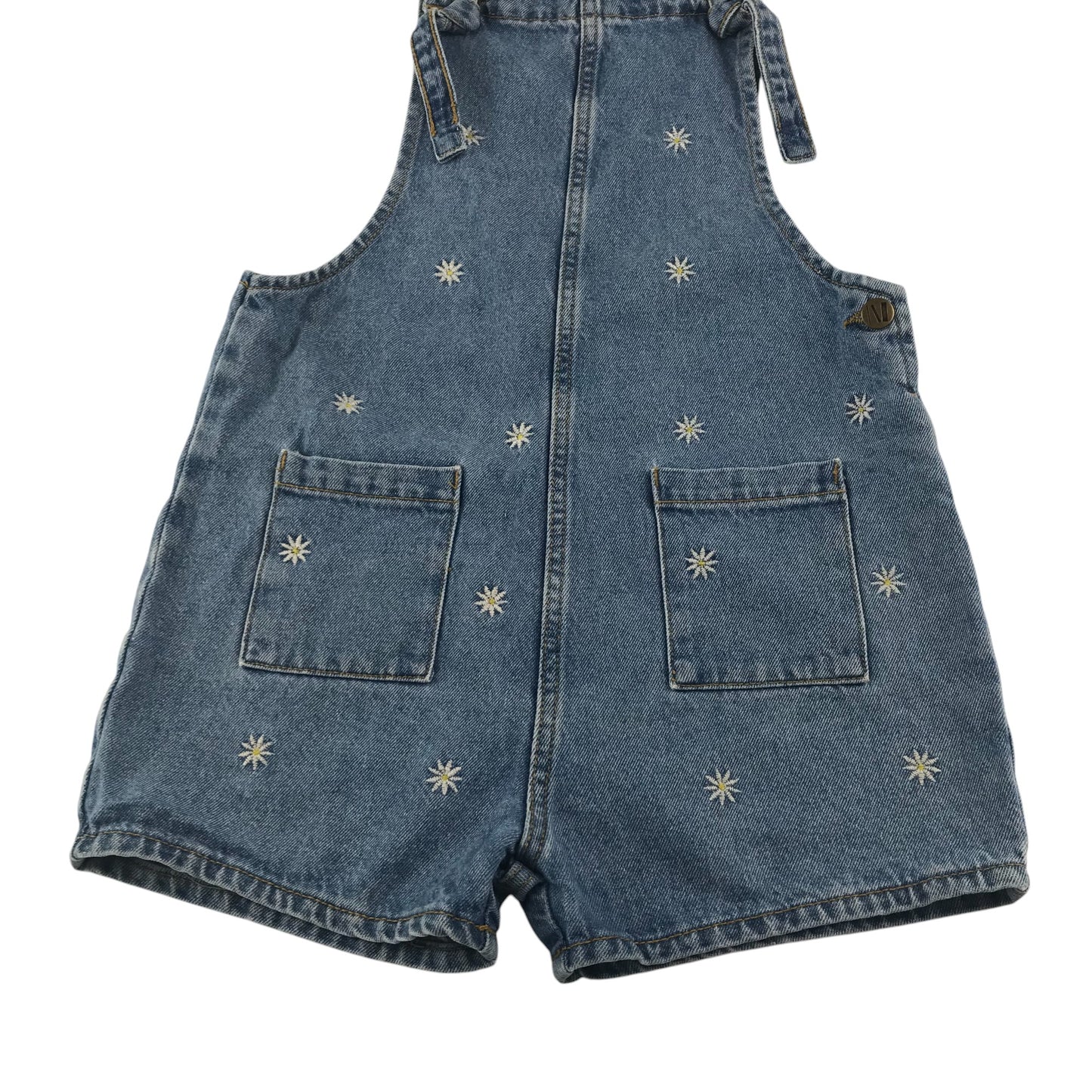 John Lewis dungaree shorts 10-11 years blue denim plain cotton