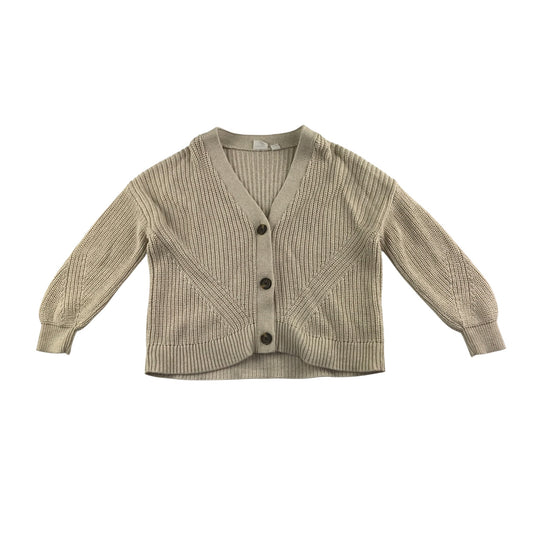 GAP Cardigan 6-7 Years Beige Knit Button Up Cotton