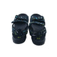 H&M Sandals Shoe Size 10-1.5 junior Navy Blue Dinosaur Print Pattern