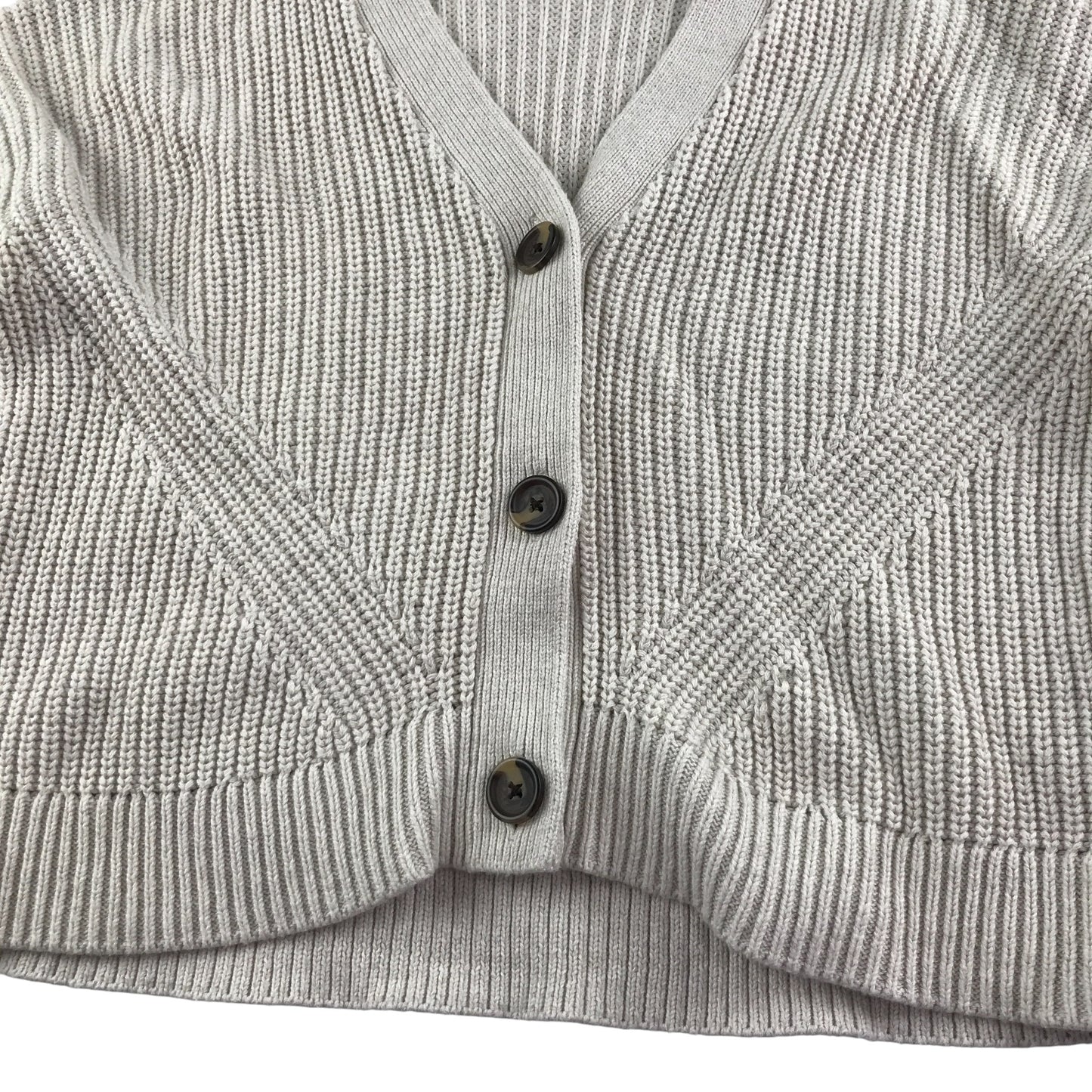 GAP Cardigan 6-7 Years Beige Knit Button Up Cotton