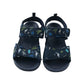 H&M Sandals Shoe Size 10-1.5 junior Navy Blue Dinosaur Print Pattern