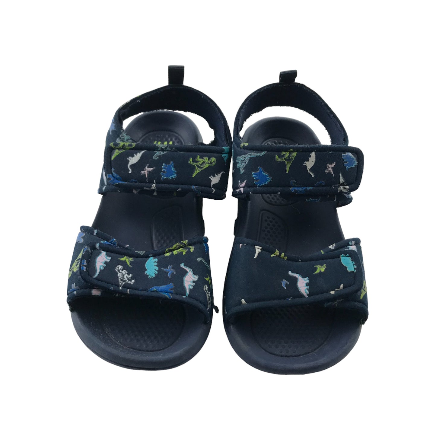 H&M Sandals Shoe Size 10-1.5 junior Navy Blue Dinosaur Print Pattern
