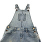Primark dungaree shorts 10-11 years blue washed denim plain cotton