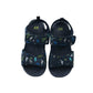 H&M Sandals Shoe Size 10-1.5 junior Navy Blue Dinosaur Print Pattern