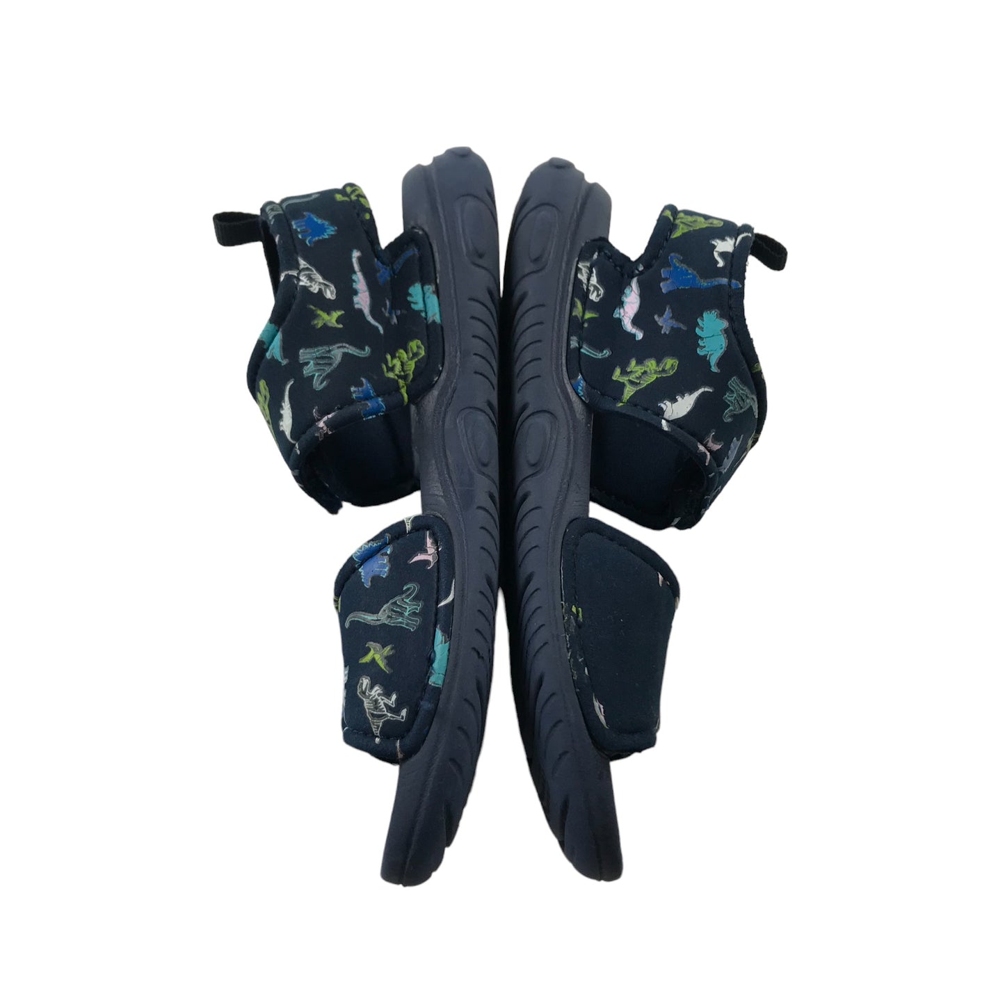 H&M Sandals Shoe Size 10-1.5 junior Navy Blue Dinosaur Print Pattern