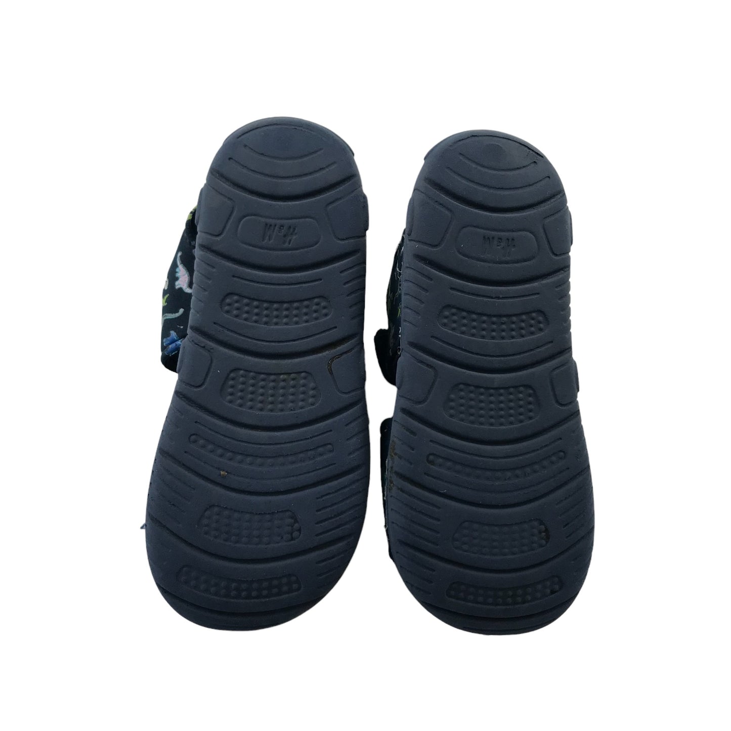 H&M Sandals Shoe Size 10-1.5 junior Navy Blue Dinosaur Print Pattern