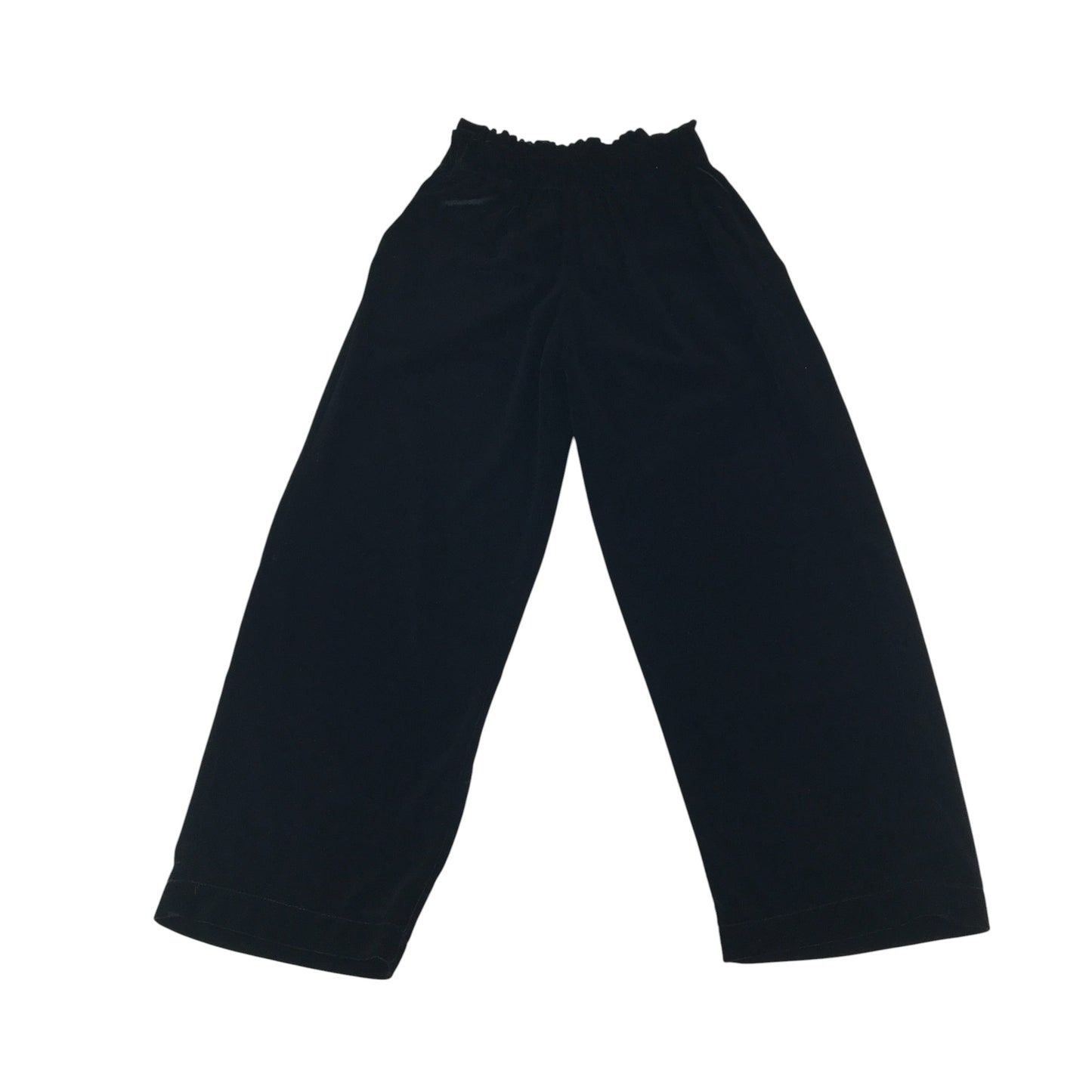 Zara trousers 7-8 years black velvet plain elasticated waist