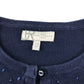BHS Cropped Cardigan 7-8 Years Navy Cotton Sequins