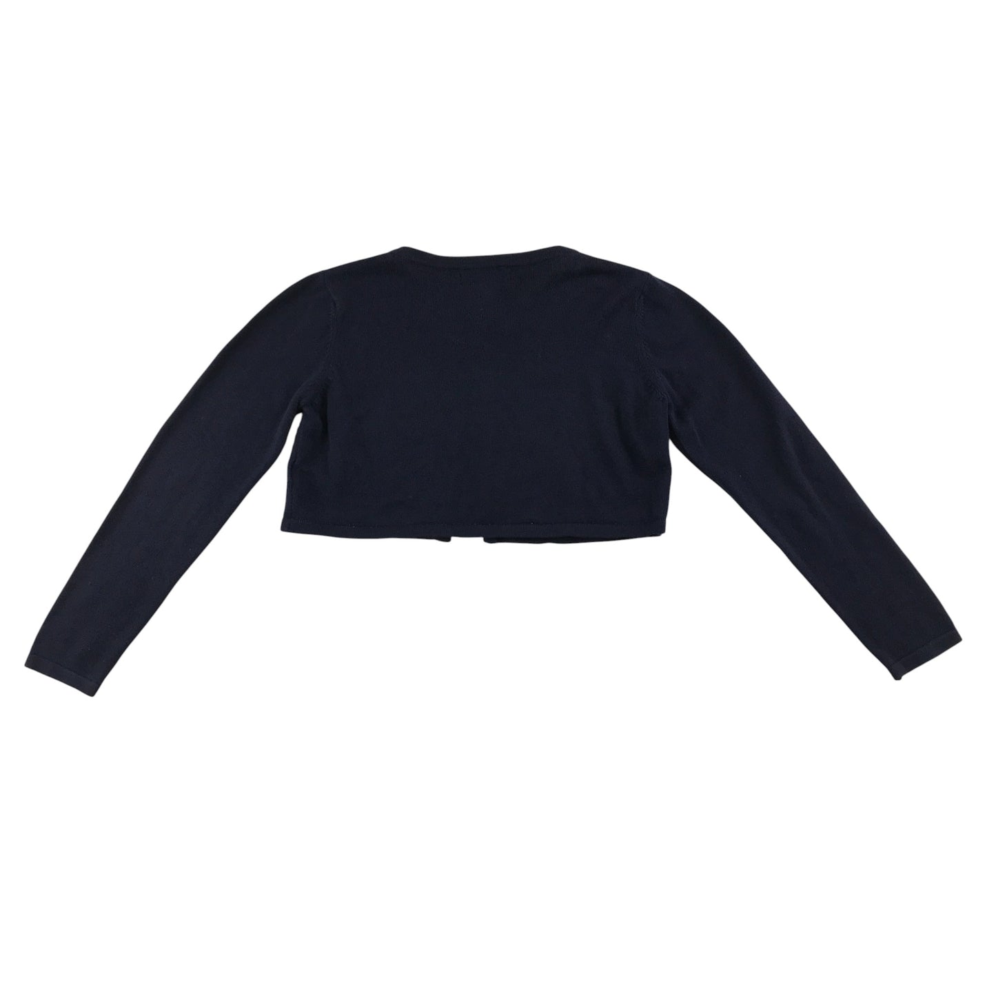 BHS Cropped Cardigan 7-8 Years Navy Cotton Sequins