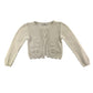 Handknitted Cropped Cardigan 7-8 Years White Button Up