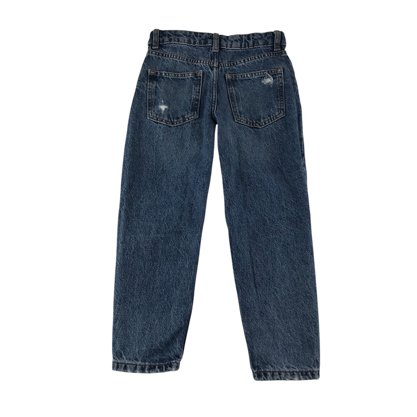 Primark jeans 7-8 year blue ripped knee mom style adjustable waist cotton