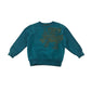 Sweater 4-5 years blue with green t-rex graphic design jersey