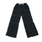 Shein trouser 8-9 year black elasticated waist straight leg adjustable belt