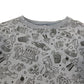 John Lewis sweater 4-5 years grey graphic design print jersey cotton