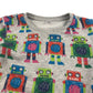 M&S sweater 4-5 years grey robot graphic print jersey design