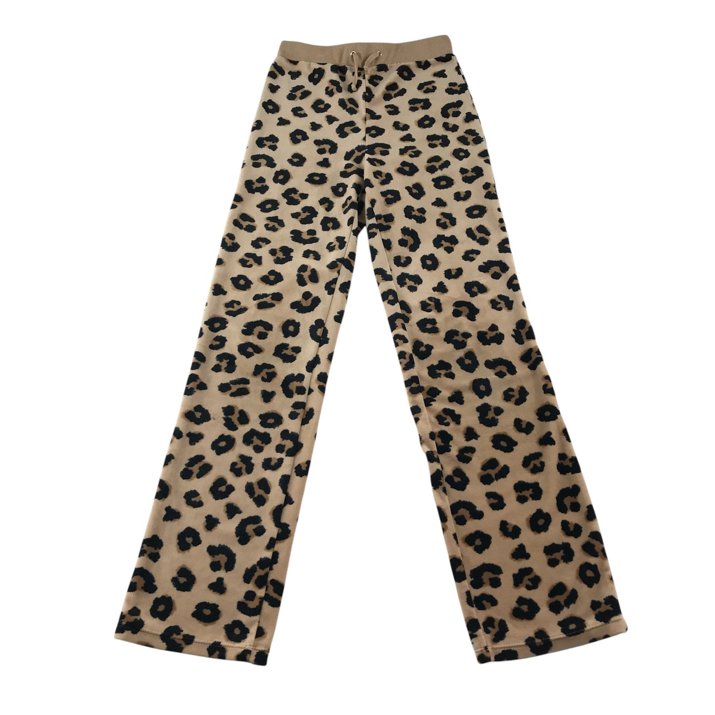 H&M trouser 9-10 year brown leopard animal print soft material pull on