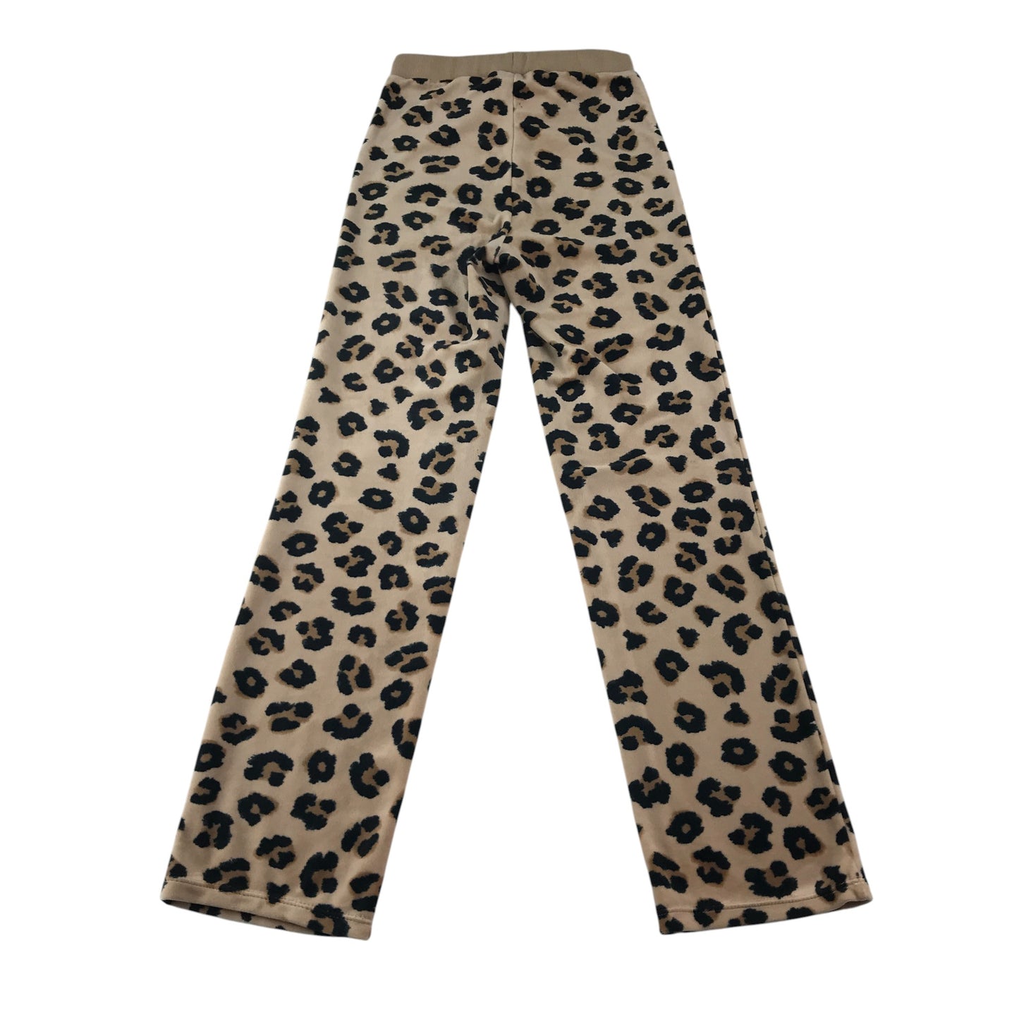 H&M trouser 9-10 year brown leopard animal print soft material pull on