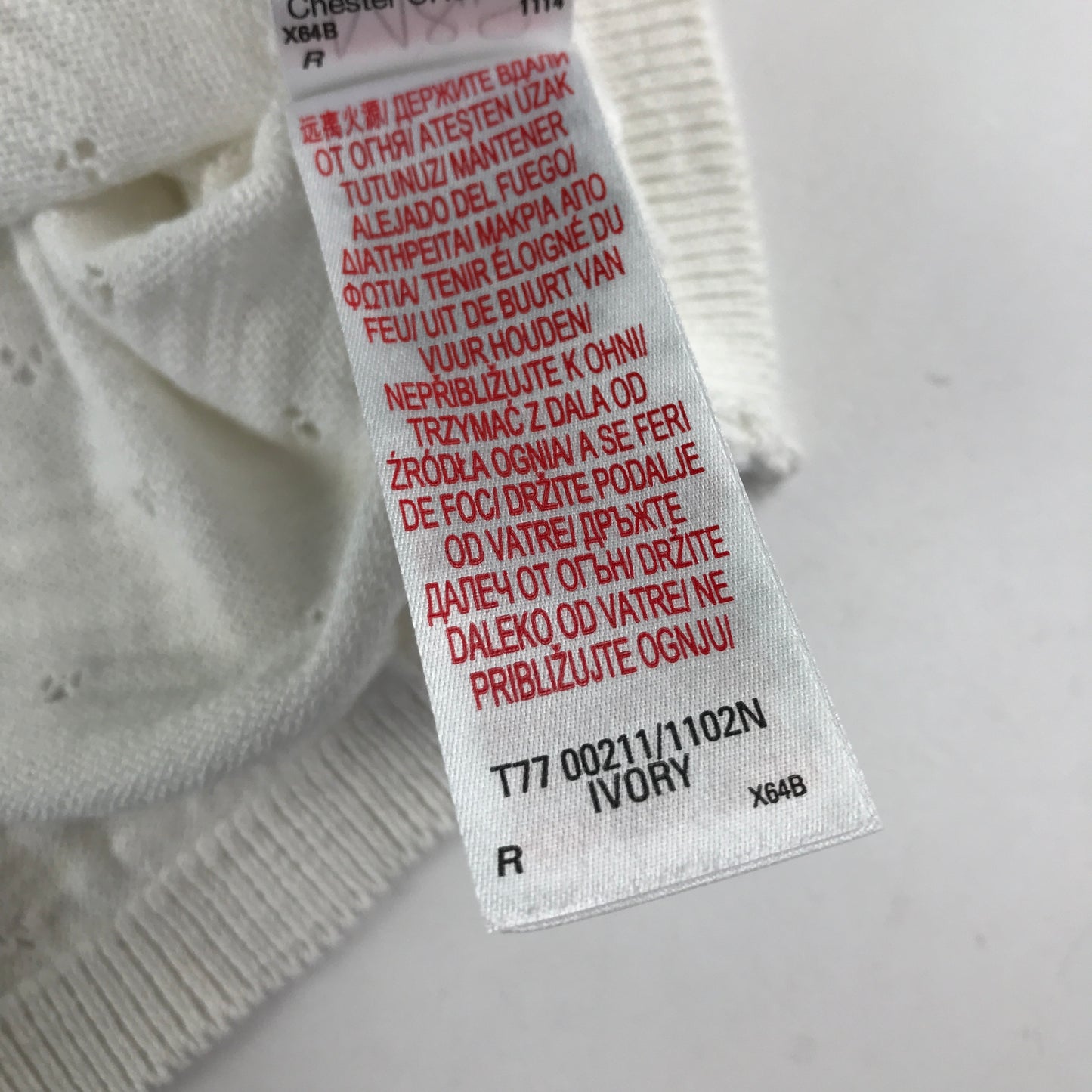 M&S Cardigan 6-7 Years White Knit Button Up Cotton