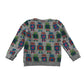 M&S sweater 4-5 years grey robot graphic print jersey design