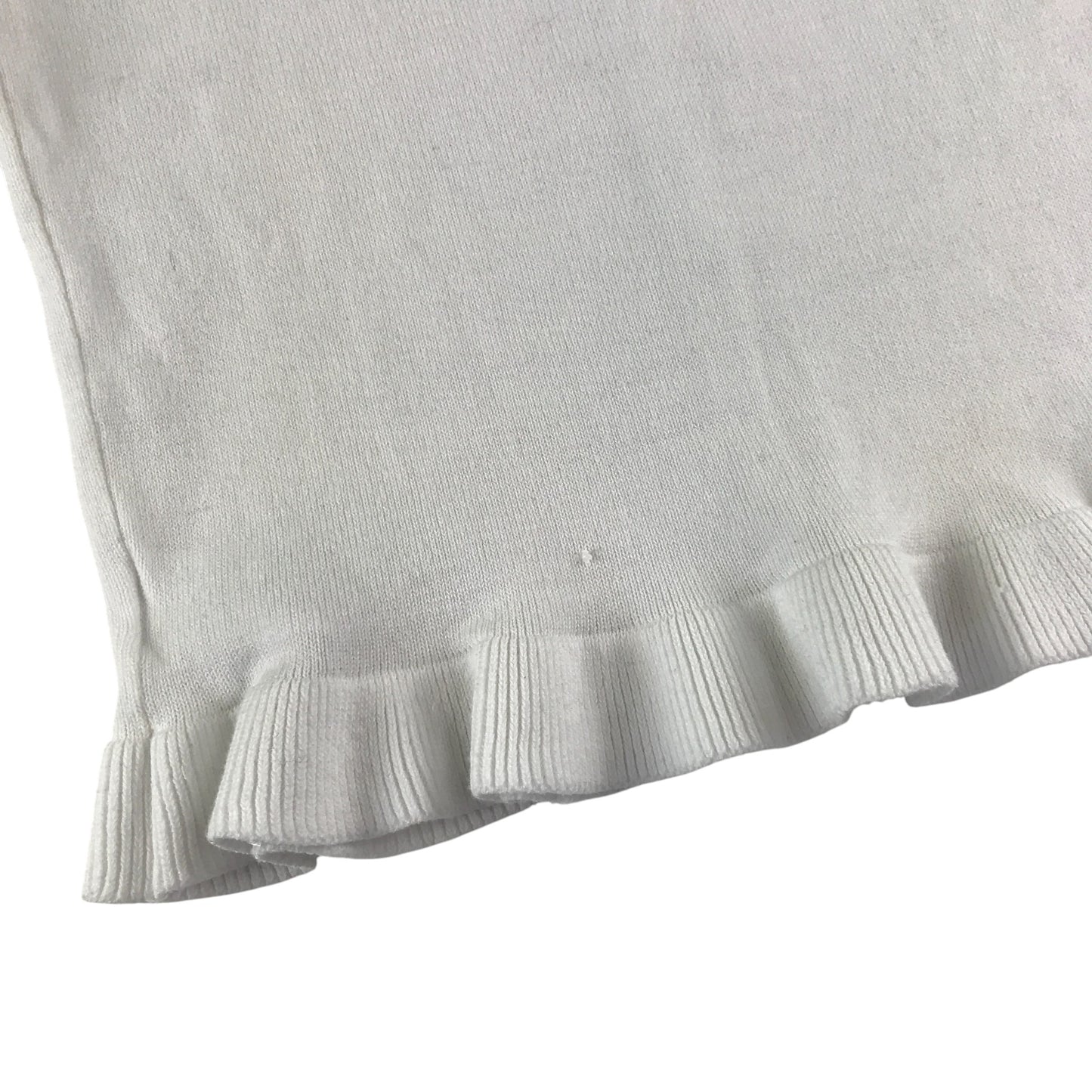 Primark Cardigan 6-7 Years white knitwear frilled hem