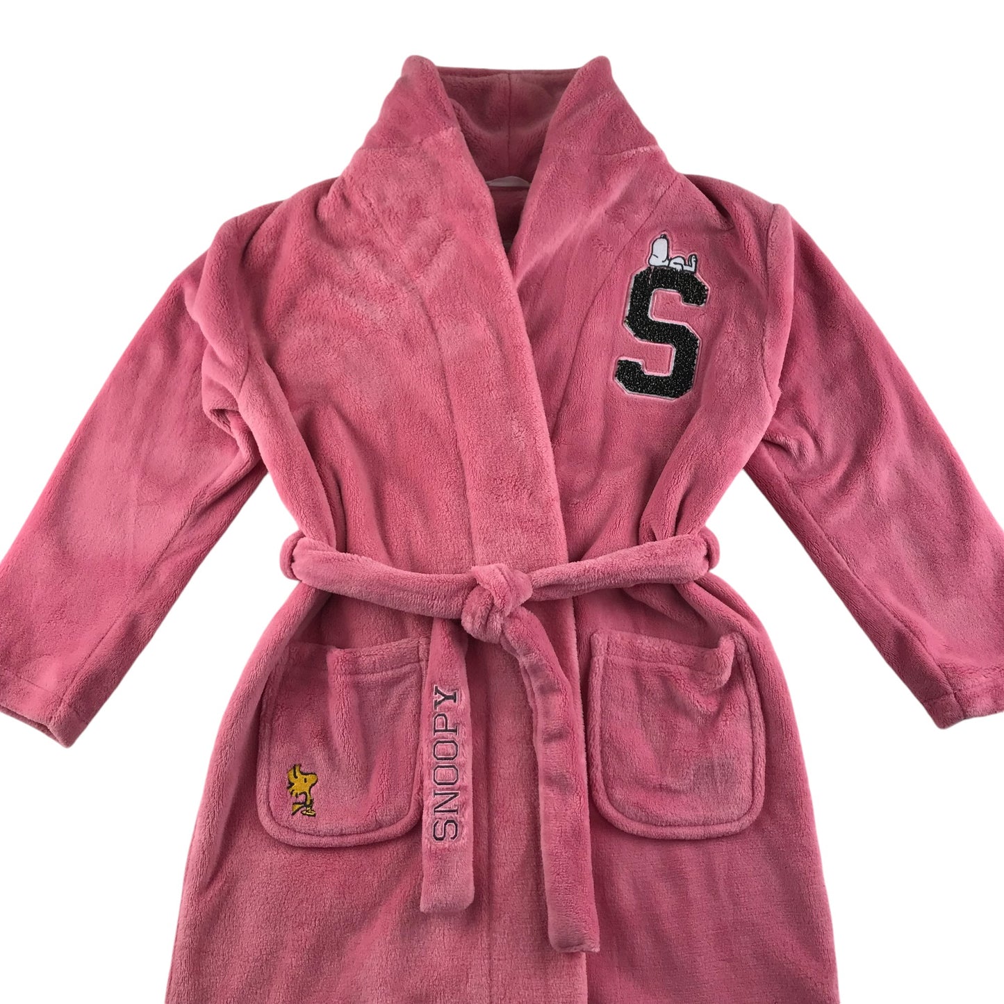 M&S dressing gown 9-10 years pink Snoopy graphics