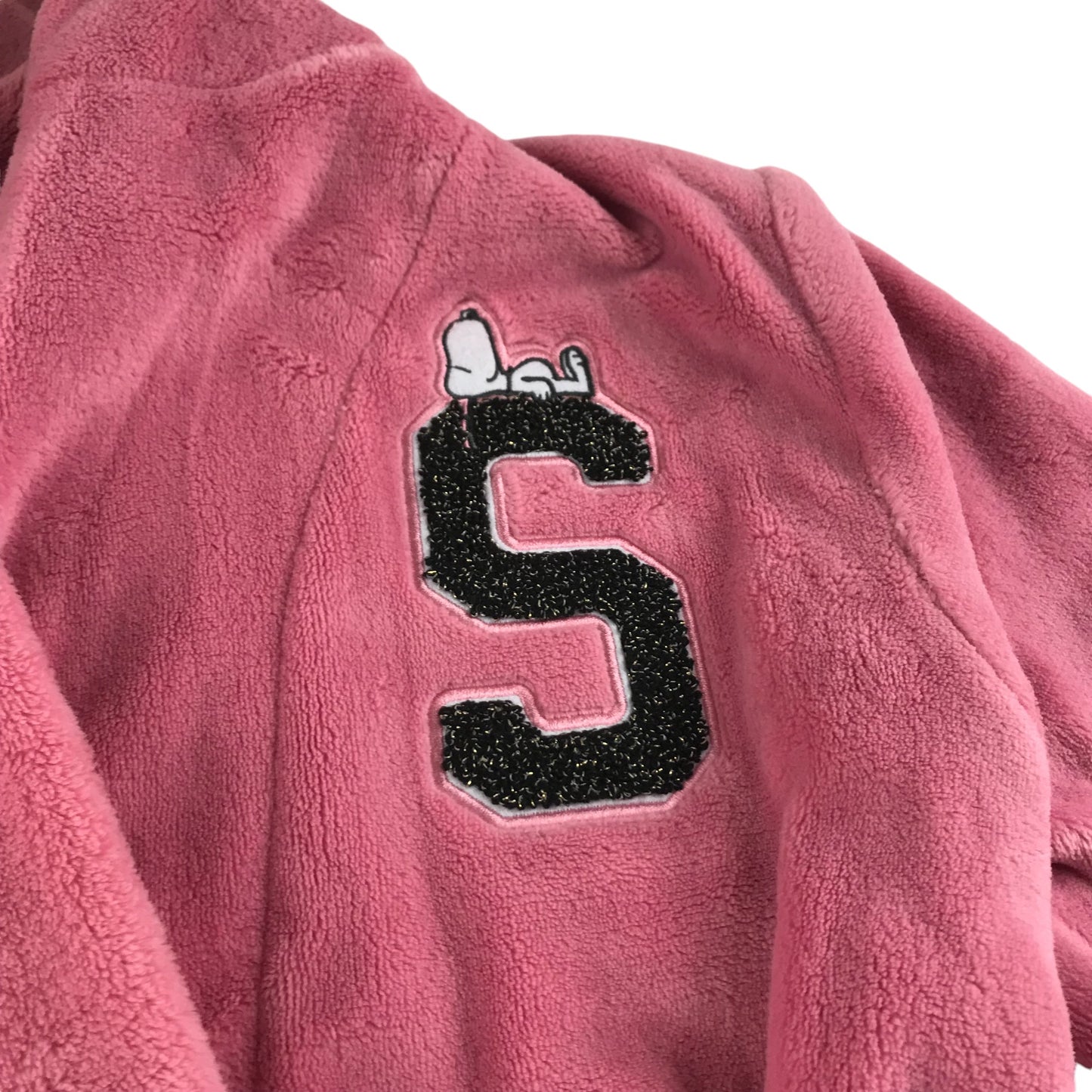 M&S dressing gown 9-10 years pink Snoopy graphics