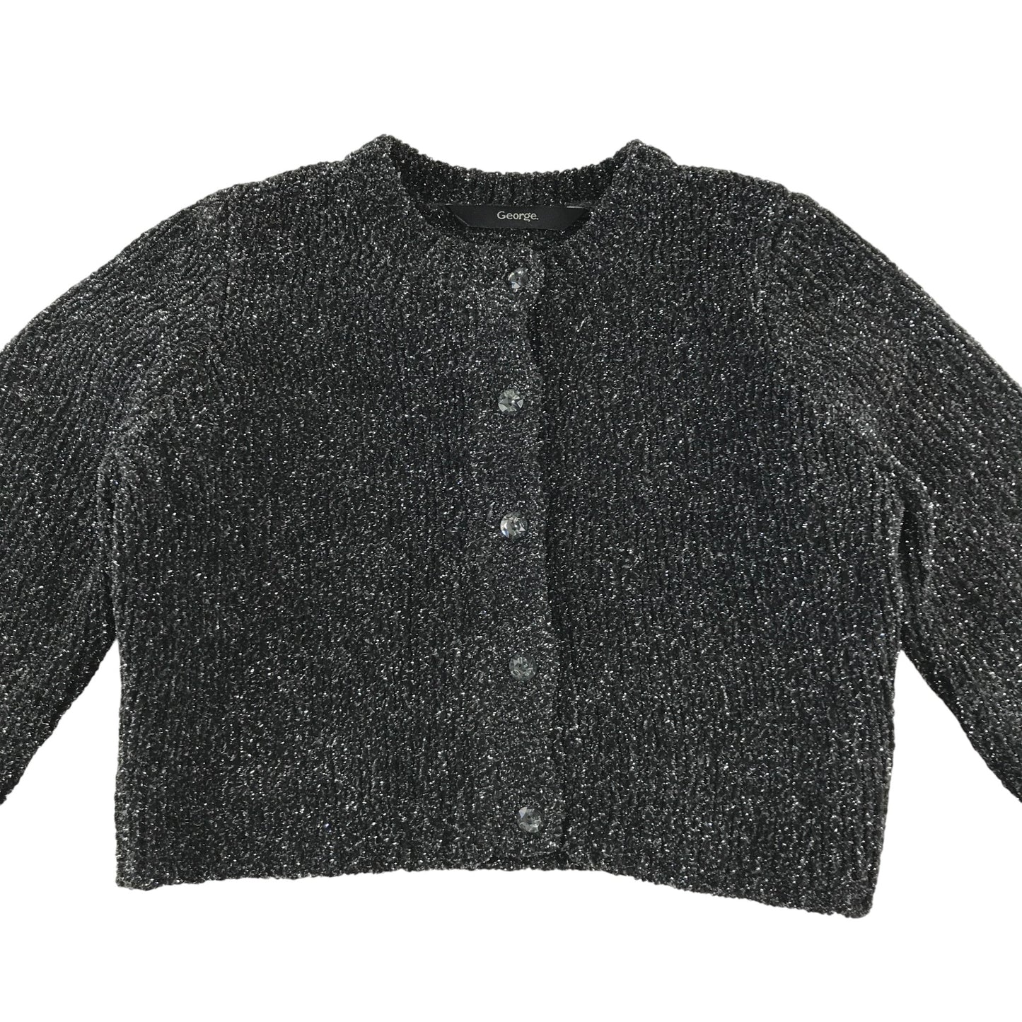 George Cardigan 5-6 years black knitwear glittery bolero cropped
