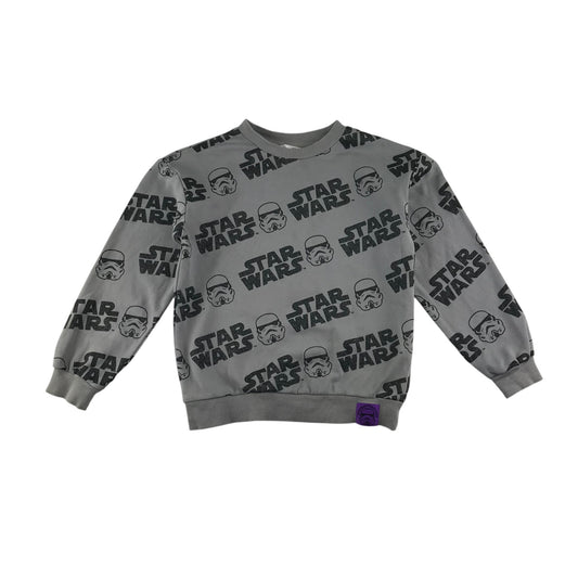 H&M Sweater 9-10 years grey star wars stormtrooper design