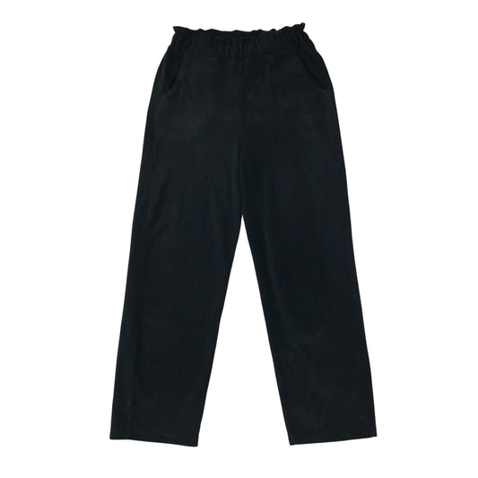 Zara trouser 11-12 year black plain velvety ribbed