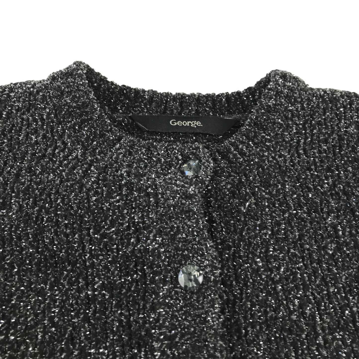 George Cardigan 5-6 years black knitwear glittery bolero cropped
