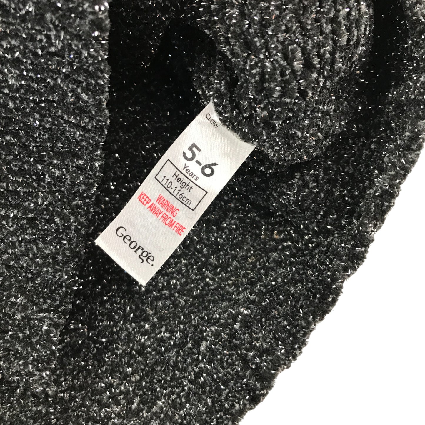 George Cardigan 5-6 years black knitwear glittery bolero cropped