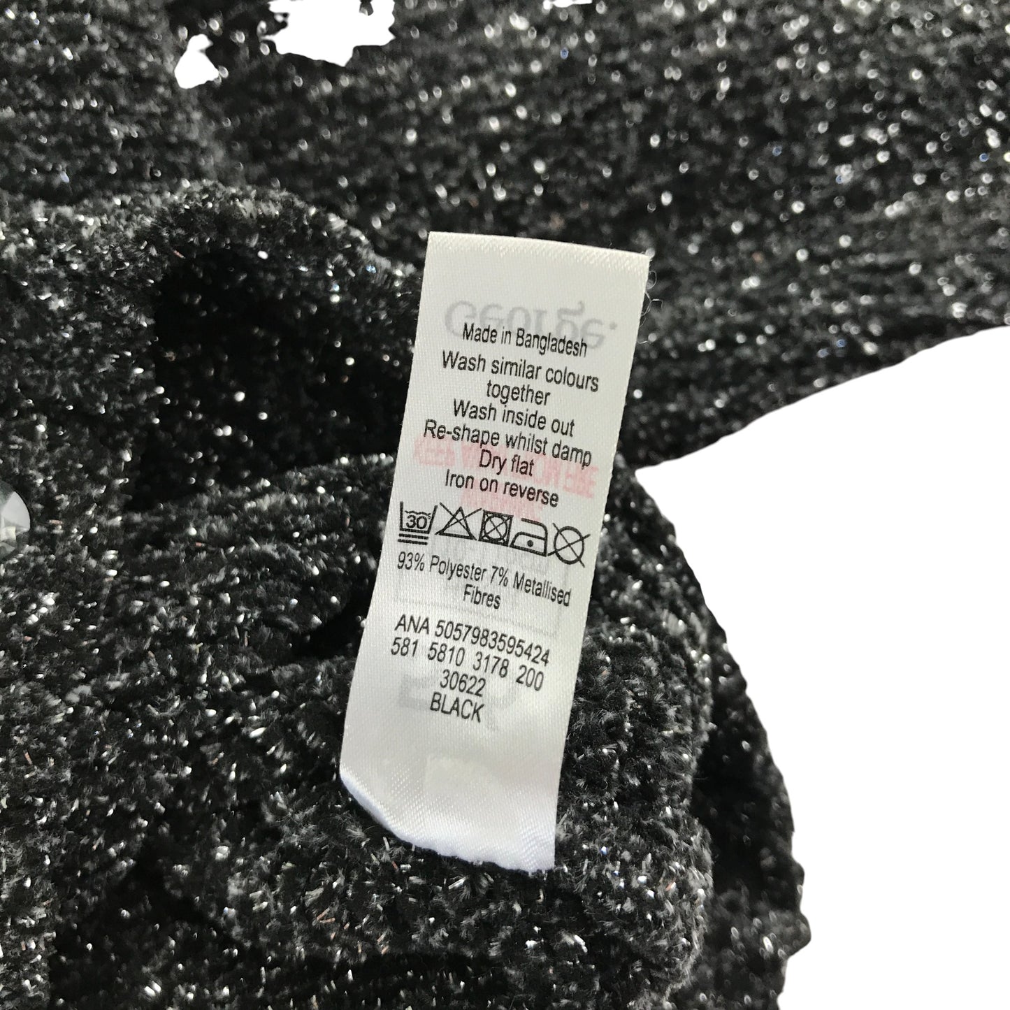 George Cardigan 5-6 years black knitwear glittery bolero cropped
