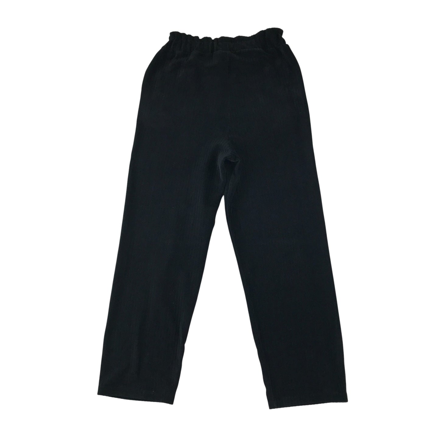 Zara trouser 11-12 year black plain velvety ribbed