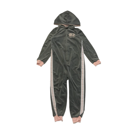 Primark Grey Side Stripe Brooklyn Onesie Age 7