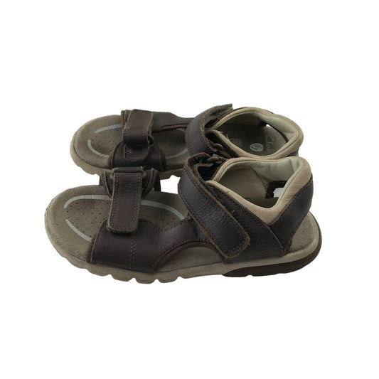 Clarks Sandals Shoe Size 11 Grey Leather Style with Straps