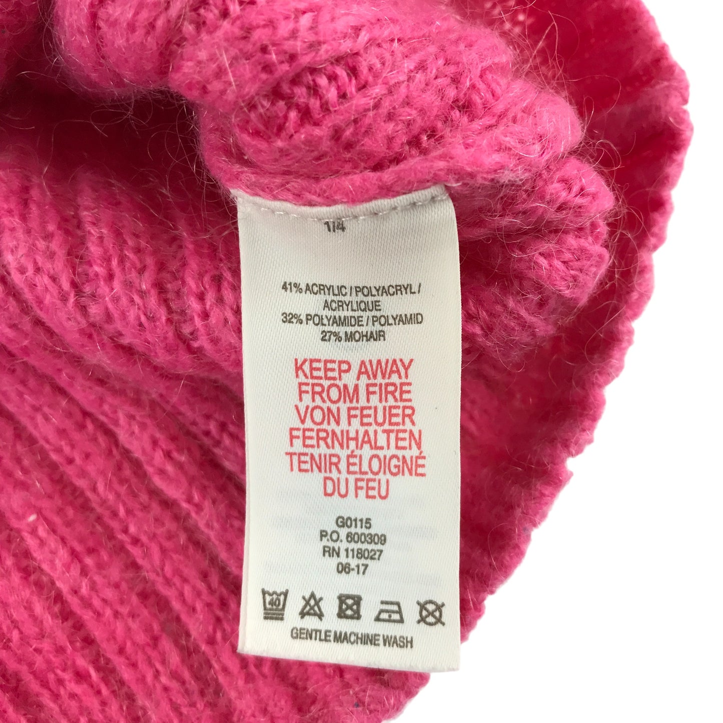 Mini Boden Cardigan 6-7 years pink knitwear rib texture wool mix