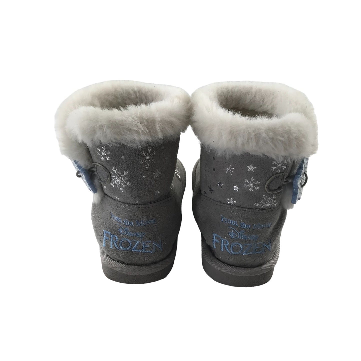 Slippers 12 Junior Grey Frozen Ankle High Fluffy Inside