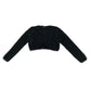 George Cardigan 5-6 years black knitwear fluffy faux fur cropped bolero