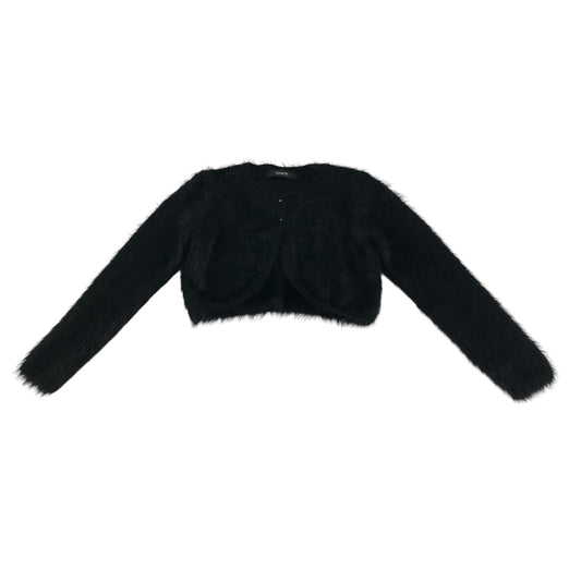 George Cardigan 5-6 years black knitwear fluffy faux fur cropped bolero