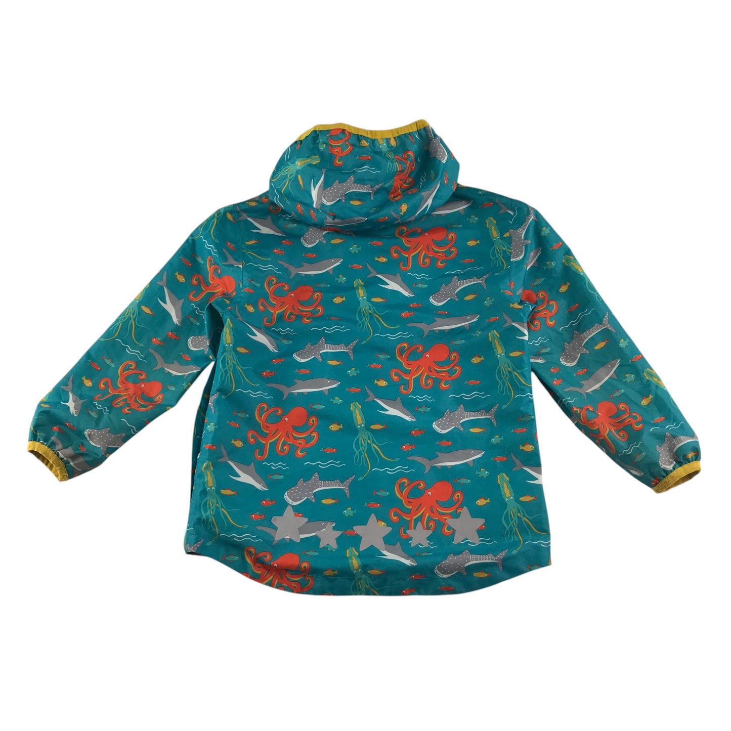 Frugi light jacket 5-6 years blue octopus ocean print