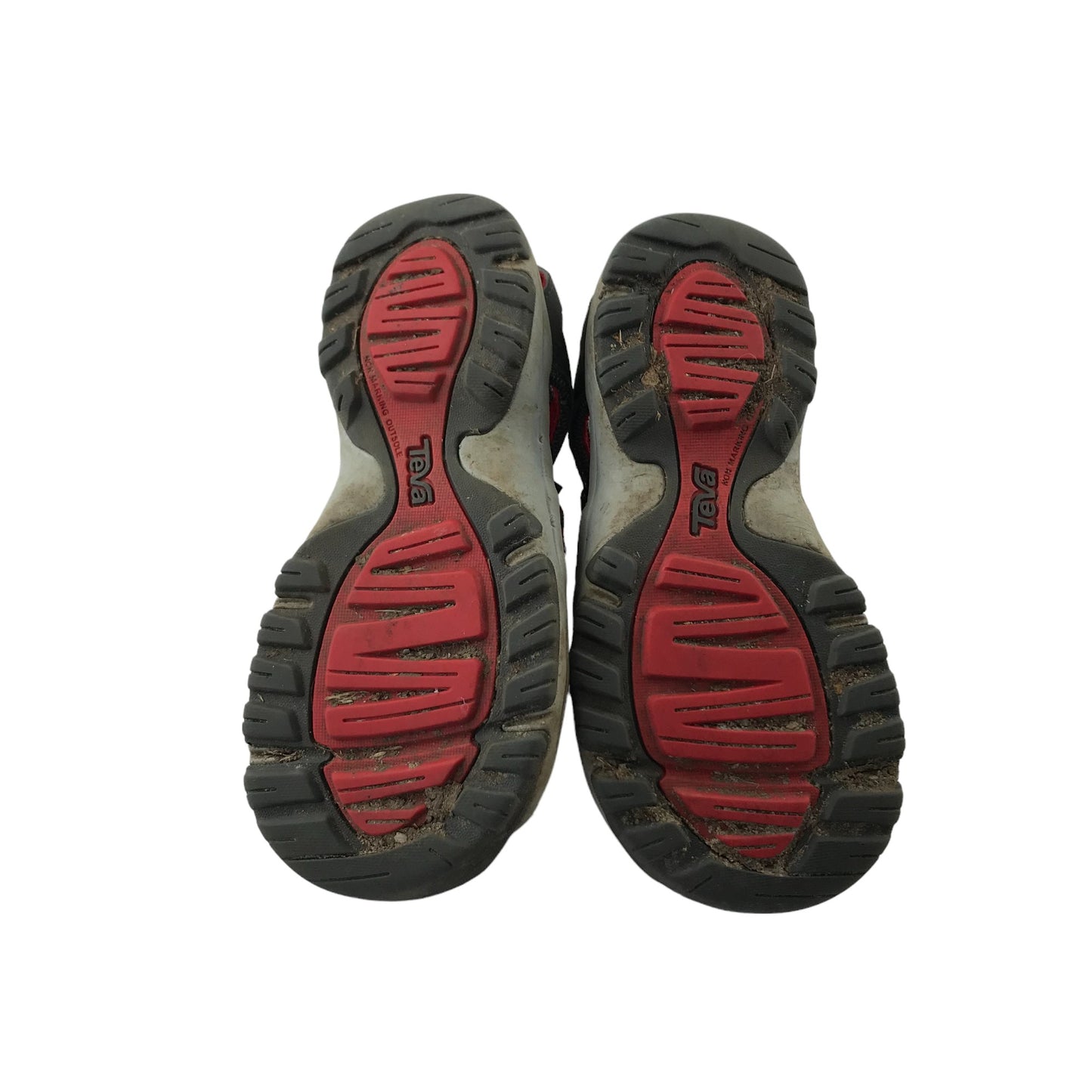 Teva Sandals Shoe Size 11 Junior Grey and Red Walking Sandals with Straps