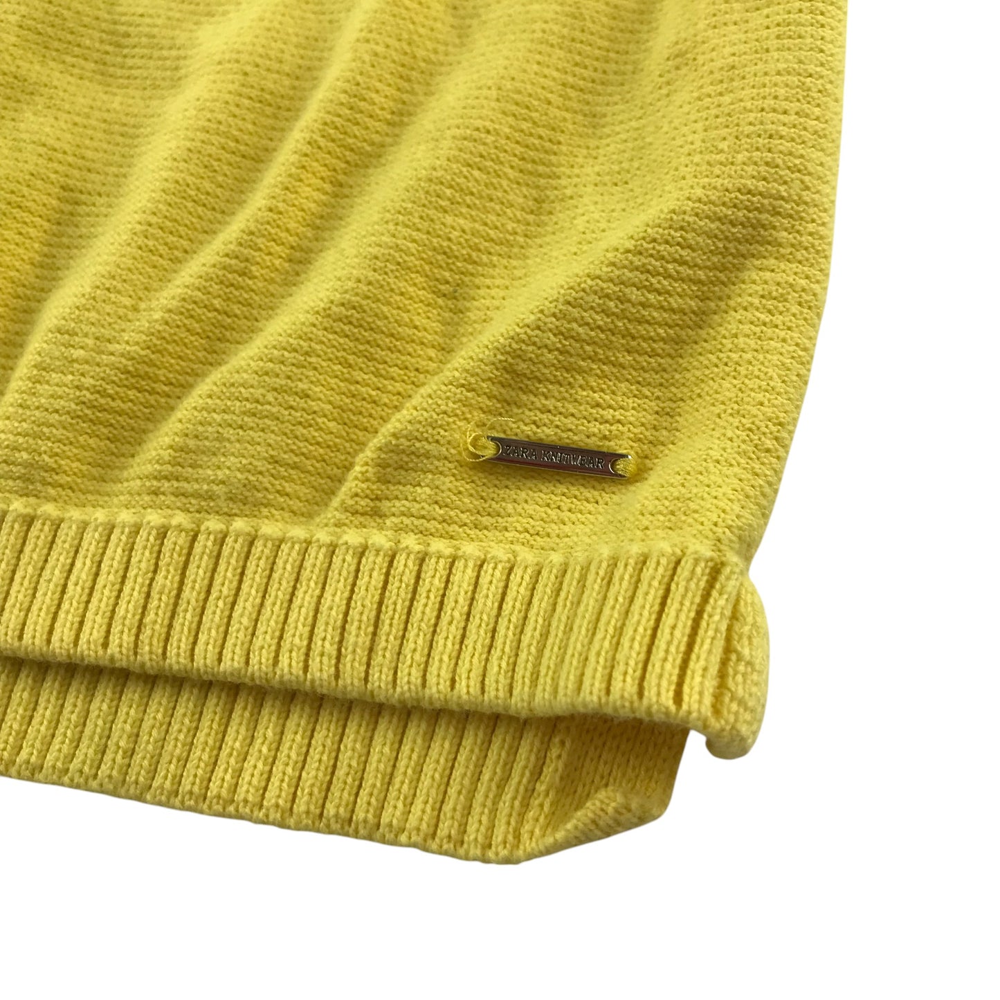 The Knitwear Jumper 7-8 years yellow plain v-neck