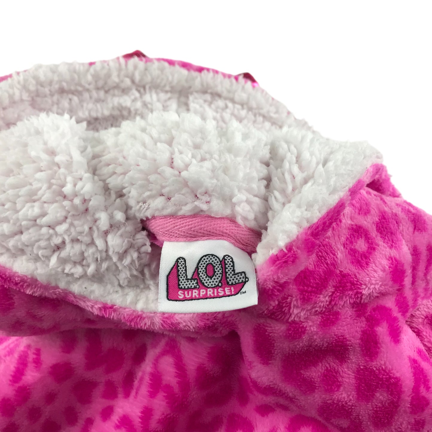 Primark blanket hoodie women's L pink animal print